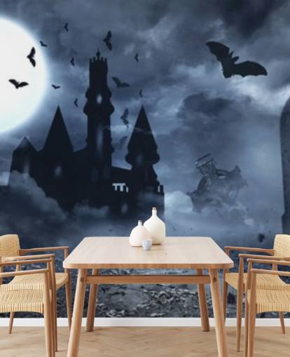 spooky graveyard and house wallpaper spooky graveyard and house wallpaper