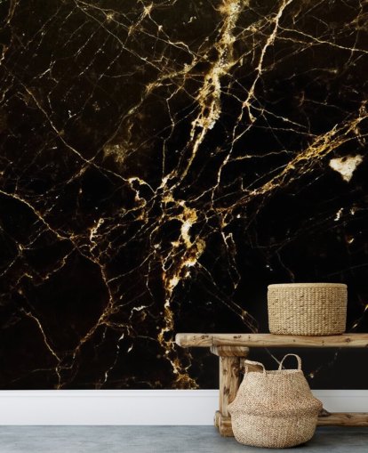 papier peint mural en marbre personnalisable noir et or appelé Black and Gold Smooth pour cuisines papier peint mural en marbre personnalisable noir et or appelé Black and Gold Smooth pour cuisines