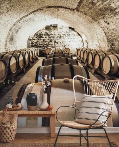 brown 3d wine wallpaper mural called Wine Barrels for kitchens, wine cellars and restaurants brown 3d wine wallpaper mural called Wine Barrels for kitchens, wine cellars and restaurants