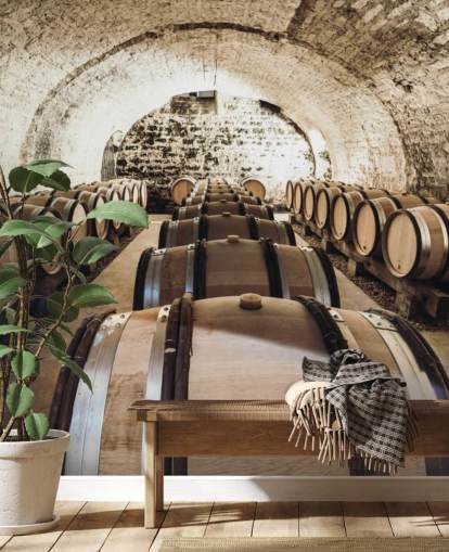brown 3d wine wallpaper mural called Wine Barrels for kitchens, wine cellars and restaurants brown 3d wine wallpaper mural called Wine Barrels for kitchens, wine cellars and restaurants