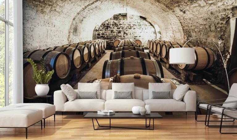 Wine Wallpaper & Wine Cellar Wall Murals | Wallsauce UK