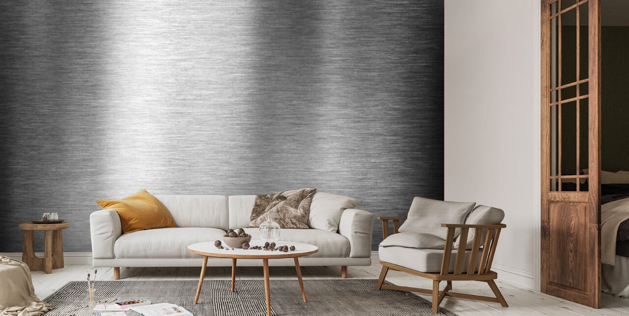 Borstad metallplatta väggmålning | Wallsauce SE