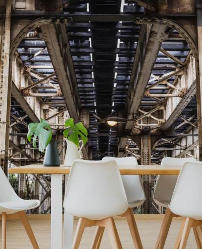 3D onder metrobrug behang 3D onder metrobrug behang