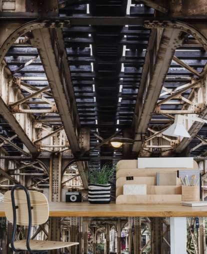 3D Underneath Subway Bridge Wallpaper