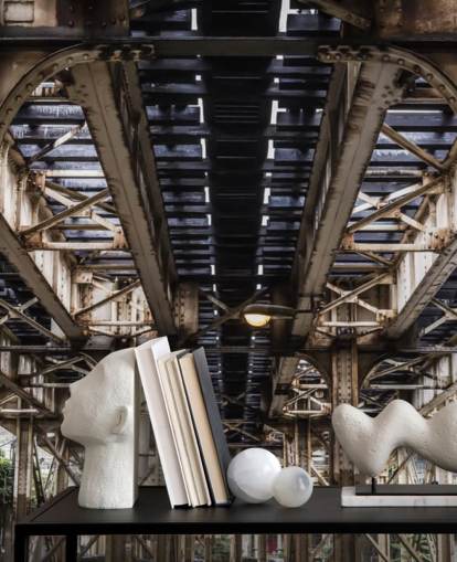 3D unter der U-Bahn-Brücke Tapete