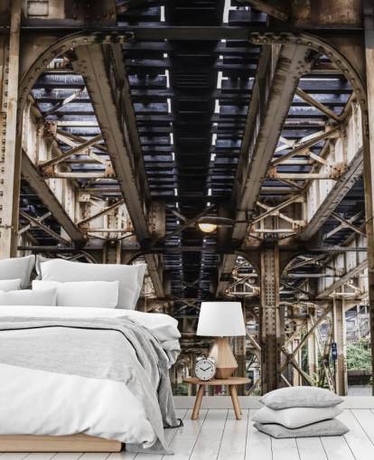 3D Underneath Subway Bridge Wallpaper