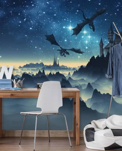 fond d'écran bleu foncé dragon