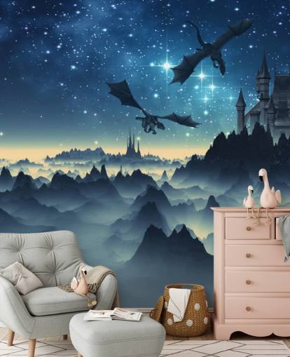 papel de parede dark blue dragon kingdom