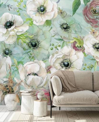 Vita och rosa blommor Bakgrund Vita och rosa blommor Bakgrund