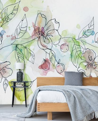 Malet Apple Blossom Baggrund