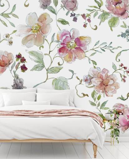 Pink Floral Baggrund Pink Floral Baggrund