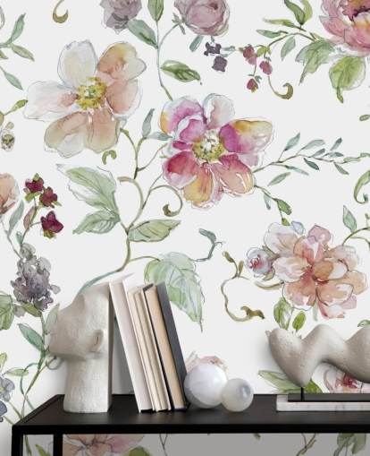 Pink Floral Baggrund