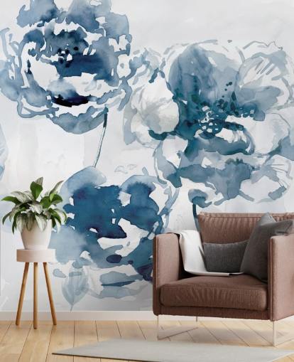 Blaue Rosen-Tapete Blaue Rosen-Tapete