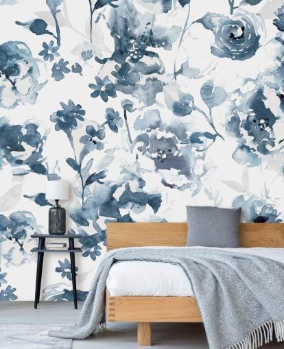 Indigo Garden Behang Muurschildering