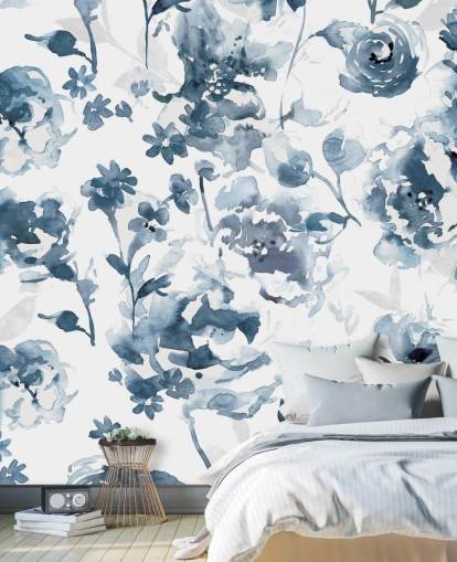 Indigo Garden Wallpaper Mural