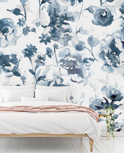 Papier peint Indigo Garden