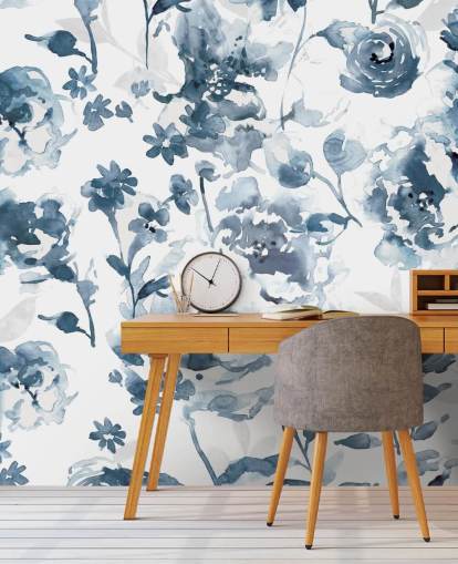 Papier peint Indigo Garden