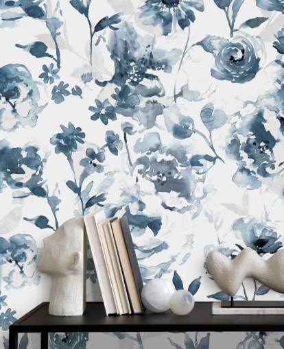 Papier peint Indigo Garden