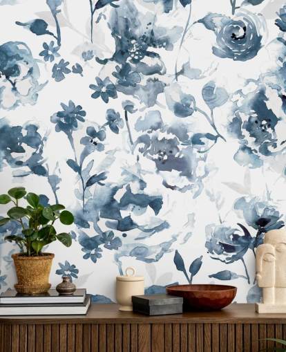 Indigo Garden Wallpaper Mural