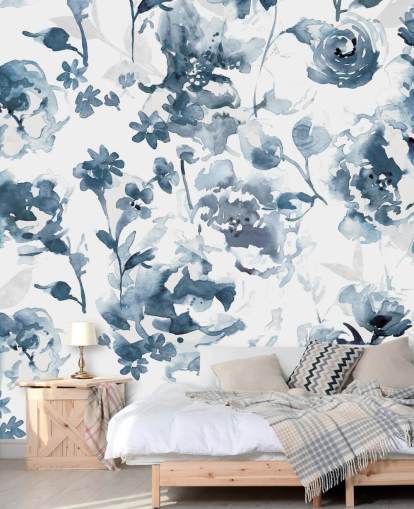 Papier peint Indigo Garden