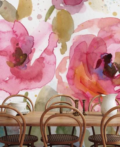 pink rose wallpaper mural called Macro Garden by Carol Robinson for lounges and bedrooms pink rose wallpaper mural called Macro Garden by Carol Robinson for lounges and bedrooms