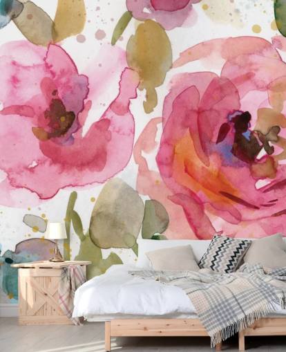 papier peint mural rose appelé Macro Garden par Carol Robinson pour les salons et les chambres papier peint mural rose appelé Macro Garden par Carol Robinson pour les salons et les chambres