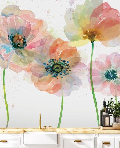 Papel de parede Pink Poppies