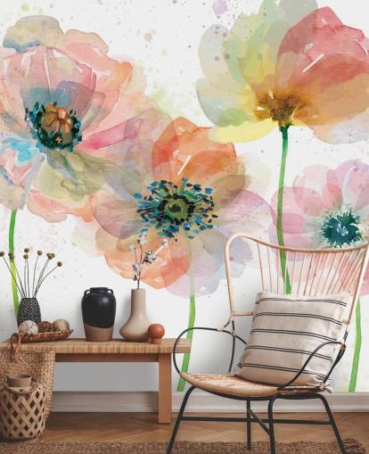 Papel de parede Pink Poppies