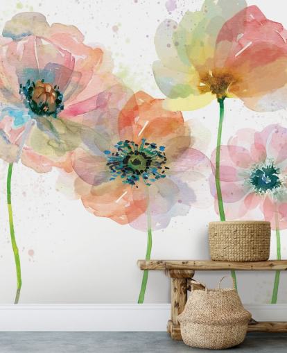 Papel de parede Pink Poppies