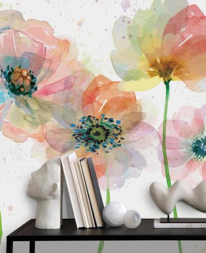 Papel de parede Pink Poppies