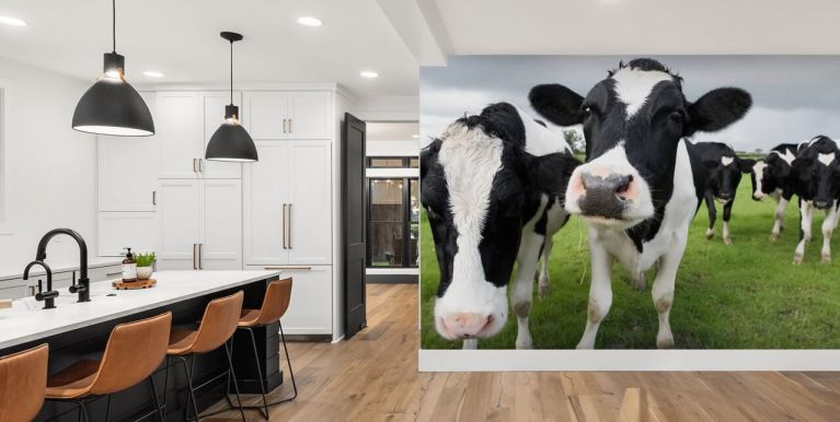 Classic Cow Peel and Stick Removable Wallpaper