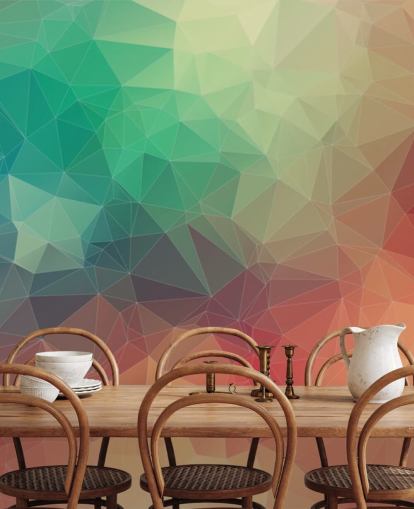 sateenkaaren muokattava geometrinen taustakuva nimeltä Abstract 2D Geometric makuuhuoneisiin ja toimistoihin sateenkaaren muokattava geometrinen taustakuva nimeltä Abstract 2D Geometric makuuhuoneisiin ja toimistoihin