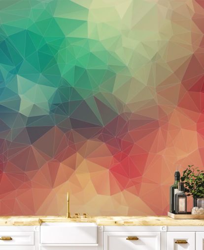 rainbow customizable geometric wallpaper called Abstract 2D Geometric for bedrooms and offices rainbow customizable geometric wallpaper called Abstract 2D Geometric for bedrooms and offices