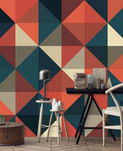 Sininen ja punainen kärki geometrinen taustakuva Sininen ja punainen kärki geometrinen taustakuva
