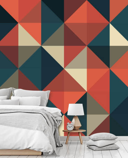 Blue and Red Apex Geometric Wallpaper Blue and Red Apex Geometric Wallpaper