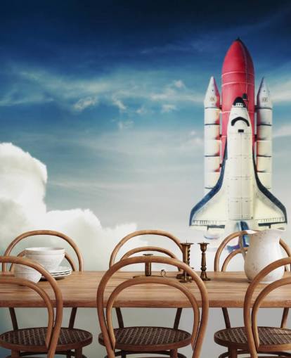 Space Shuttle gegen den hellen Himmel Fototapete Space Shuttle gegen den hellen Himmel Fototapete