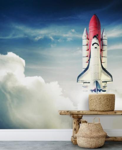 Space Shuttle contra Light Sky Wall Mural