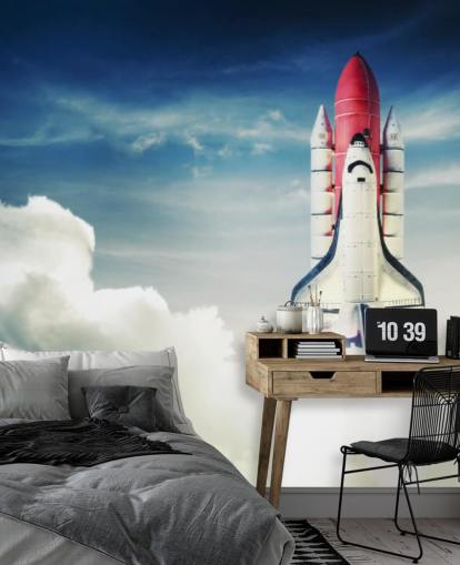 Space Shuttle contra Light Sky Wall Mural