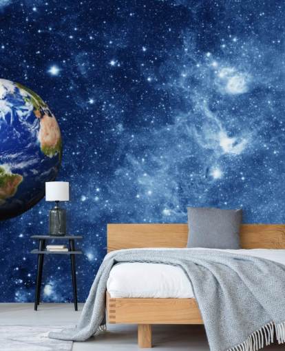 Planet Earth in Space Mural