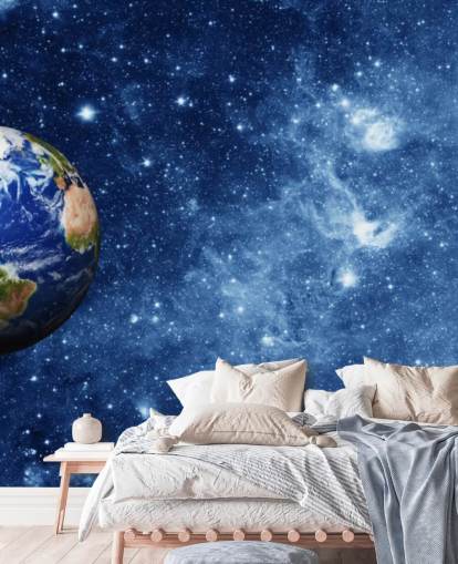 Peinture murale Planète Terre dans l'espace Peinture murale Planète Terre dans l'espace