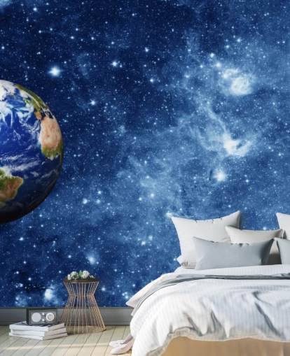 Planet Erde im Weltraum Fototapete