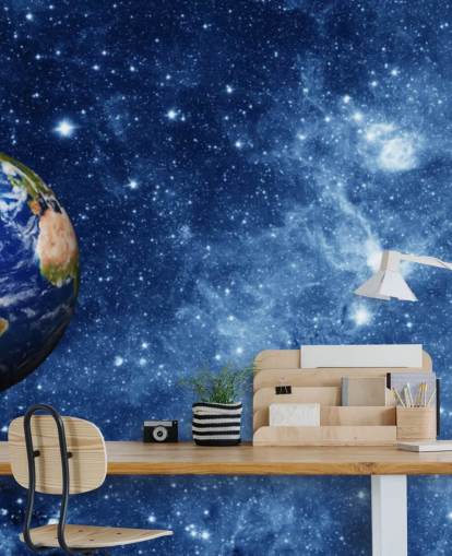 Mural Planeta Tierra en el espacio
