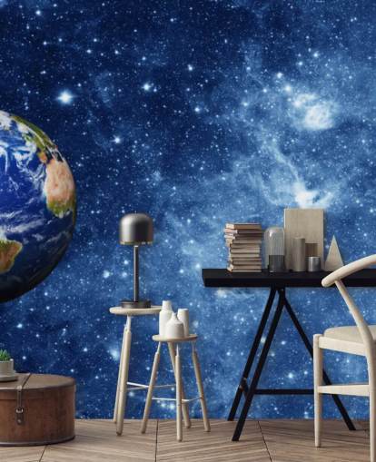 Planet Earth in Space Mural