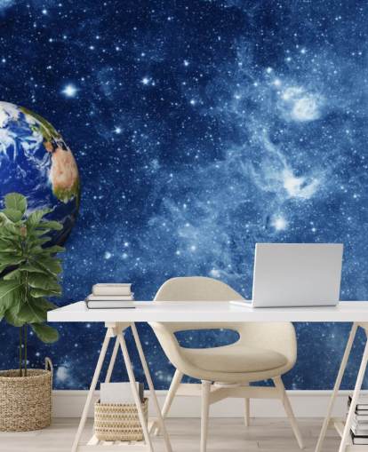 Planet Earth in Space Mural