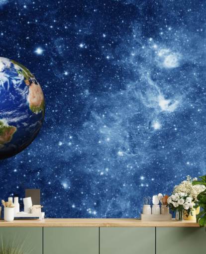 Planet Earth in Space Mural