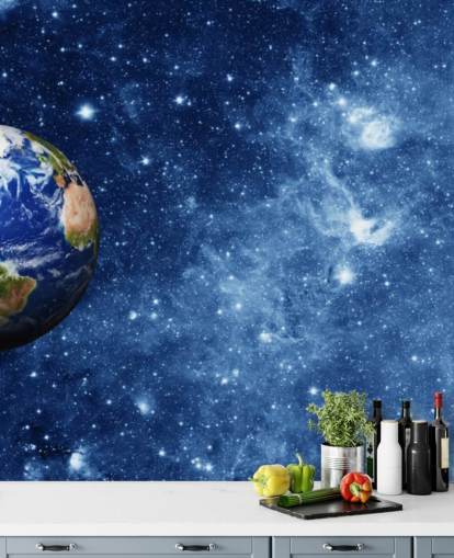 Planet Earth in Space Mural
