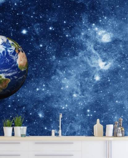 Planet Earth in Space Mural