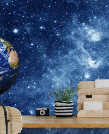 Mural Planeta Tierra en el espacio