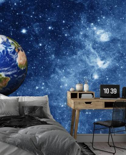 Planeten Jorden i rymden väggmålning