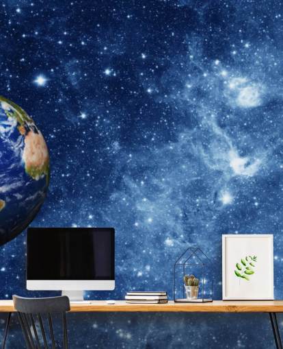 Planet Earth in Space Mural